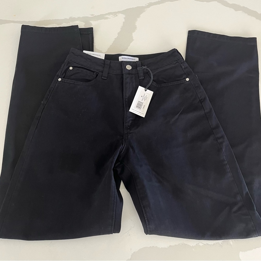 WeWoreWhat mom slit straight jean